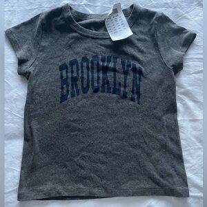 NWT Brandy Melville Brooklyn Gray T-Shirt
